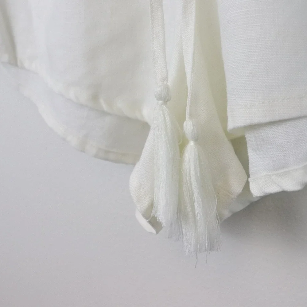Monday Swimwear Linen Shorts XS White